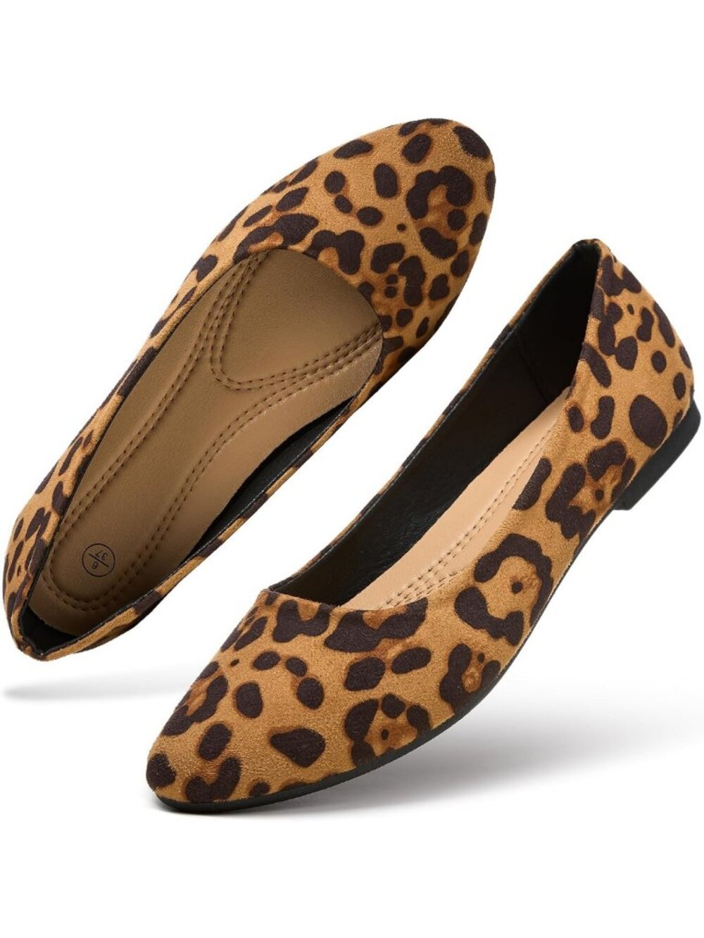 Comfortable Women's Ballet Flats - PU Leather Slip-On Dress Shoes, Stylish